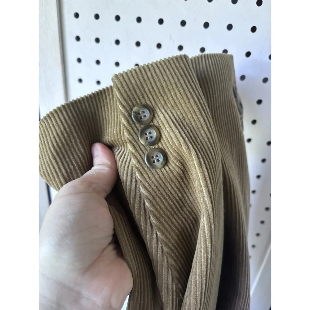 Cianni Cellini Super Cord Corduroy Men's 46R Cotton Blazer Jacket Brown Lined